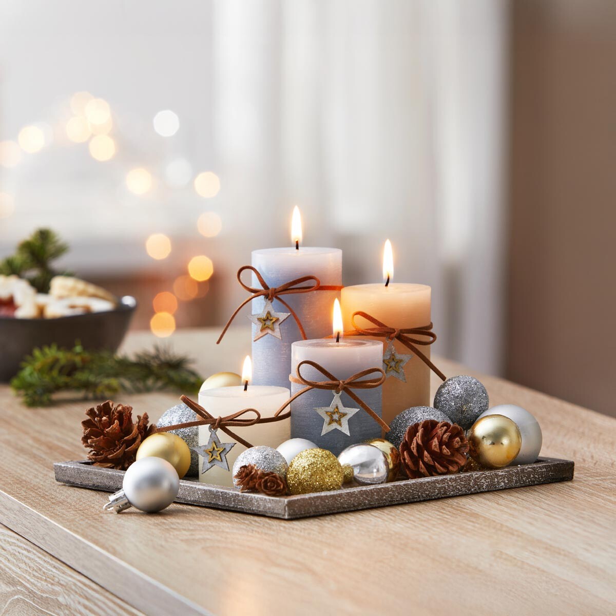 Dekoratívna sada so sviečkami Vianočné kúzlo