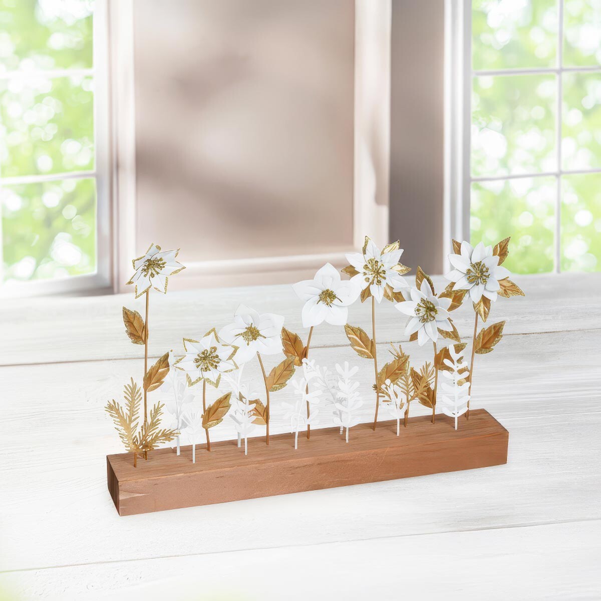 Dekorácie Kvety z dreva a kovu