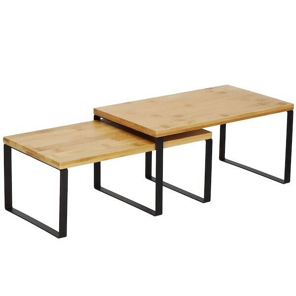 Bambusové kuchynské police - 2 ks