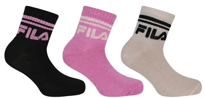 Fila Junior Quarter Plain 3P , Ponožky, Velikosť: 27-30 EUR