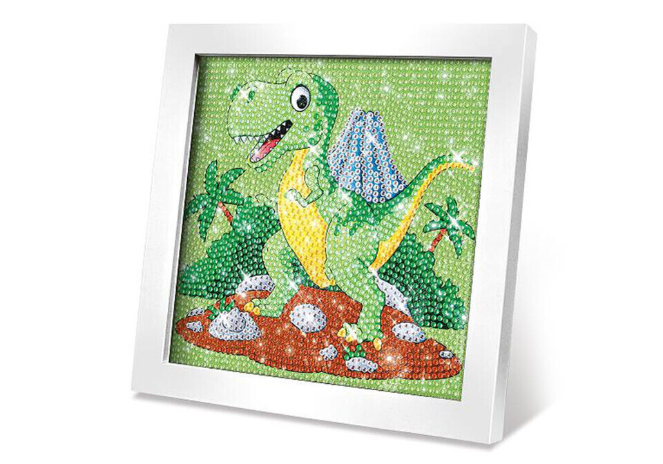 Kreatívna sada obraz z kamienkov Dino 17,5cm