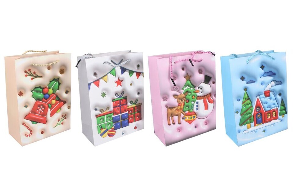Vianočná darčeková taška 31x40x12cm - náhodná