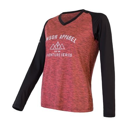 SENSOR CYKLO CHARGER dámsky dres voľný dl. rukáv ružová / čierna Veľkosť: S 8592837073019