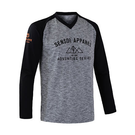 SENSOR CYKLO CHARGER pánsky dres voľný dl. rukáv šedá / čierna Veľkosť: XXL 8592837059778