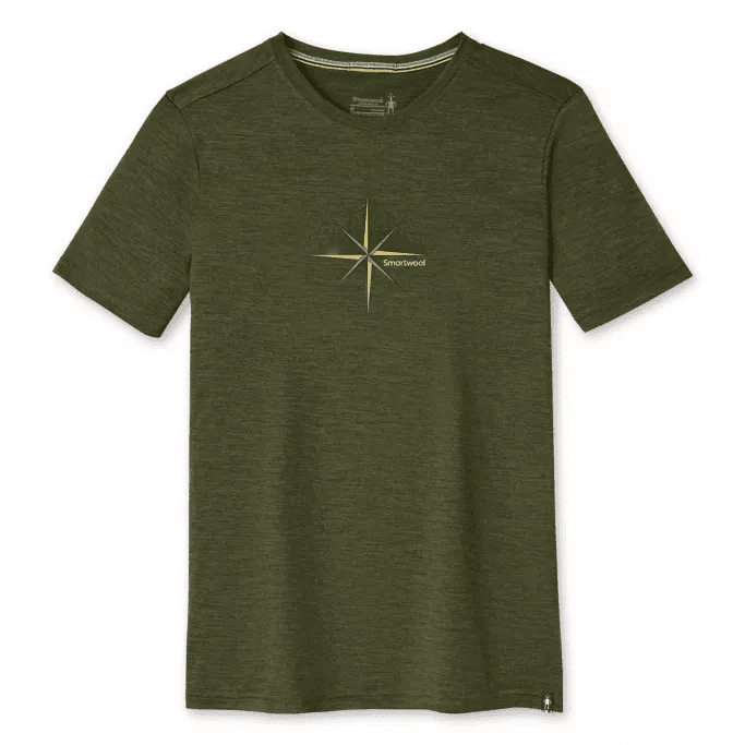 Smartwool M Merino Sport 150 Mountain Journey Graphic Tee moss green heather Veľkosť: XXL 195437011368