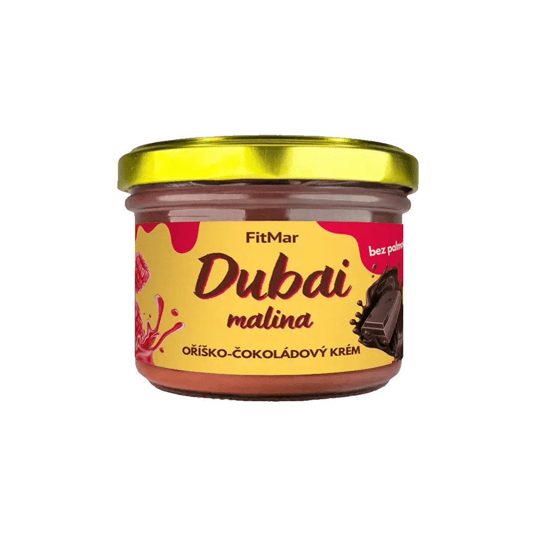 Krém s príchuťou dubajskej čokolády s malinami 190g