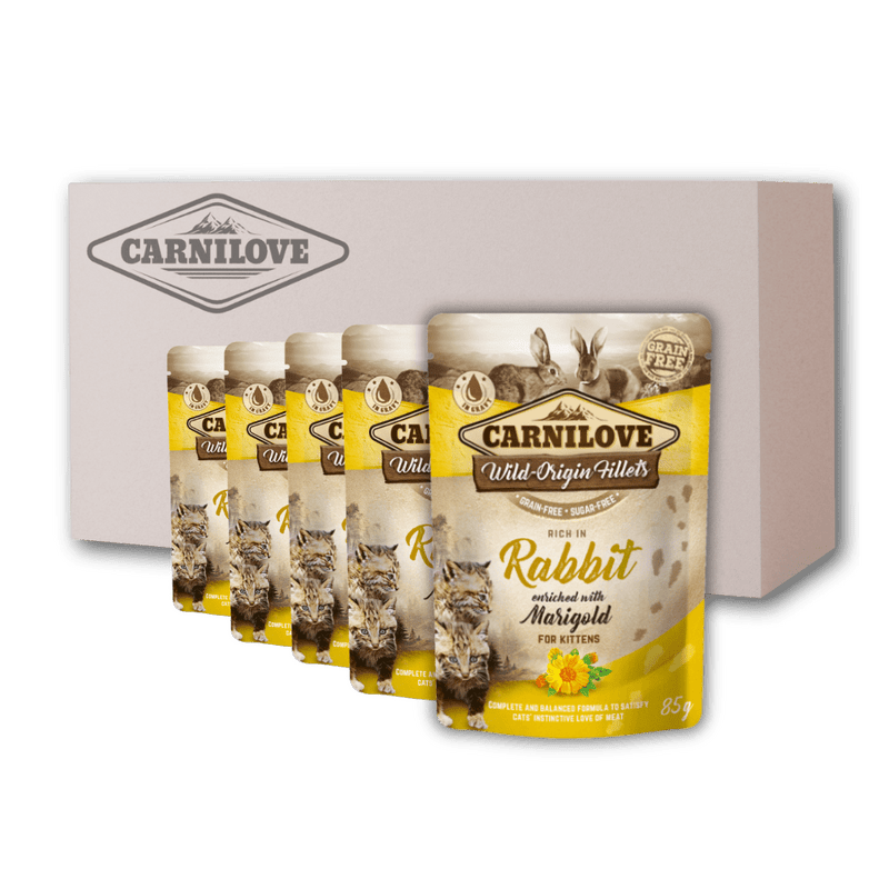 24 x Carnilove Cat Pouch Rich in Rabbit Enriched with Marigold 85g