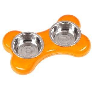 Miska nerez KOST 36x22x8cm/oranžová 2x500ml