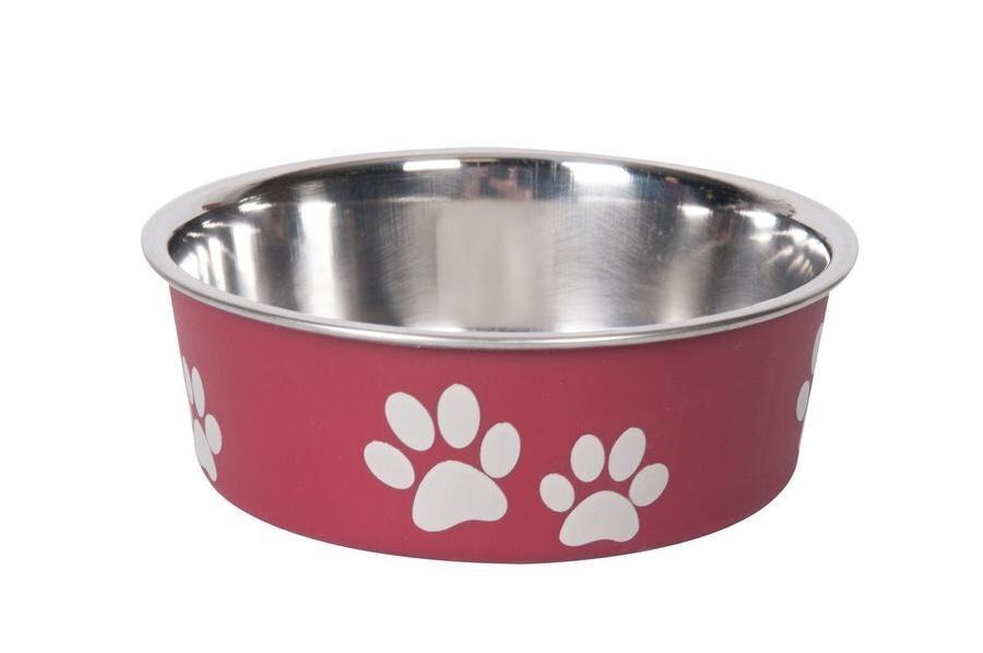 Miska nerezová s plastovým opláštěním červená 12cm 0,3l