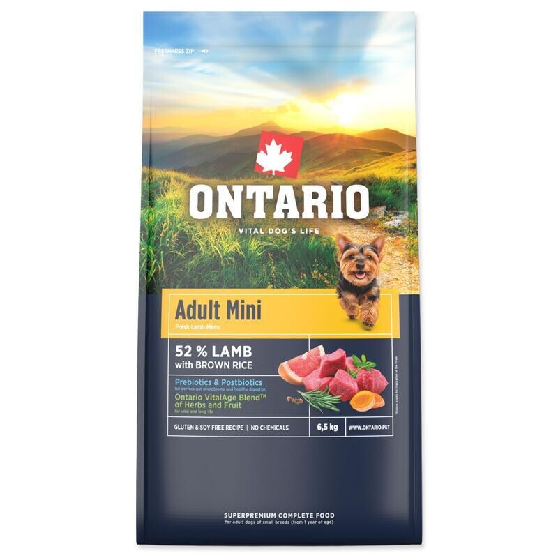 Krmivo Ontario Adult Mini Lamb & Brown Rice
