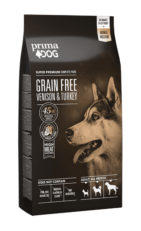 PrimaDog Grain-Free Adult All Breeds Venison & Turkey