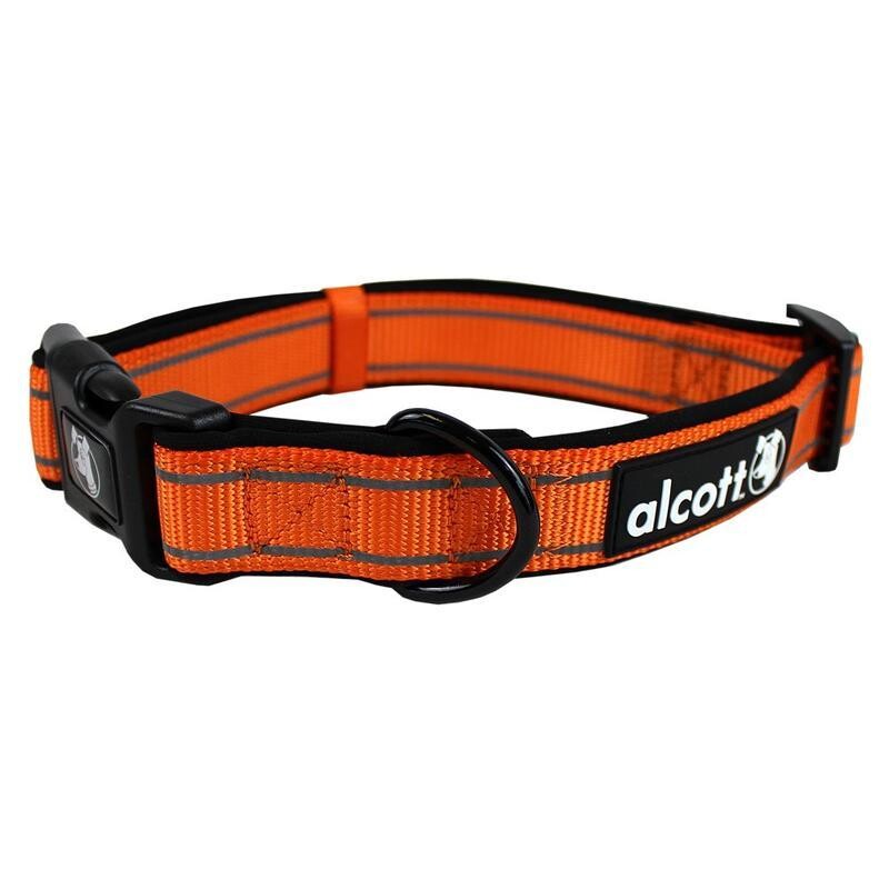Alcott reflexní obojek pro psy oranžový, velikost