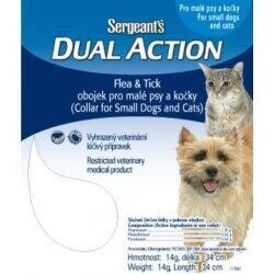 Sergeanťs Dual obojek antipar. malí psi a kočky 34cm