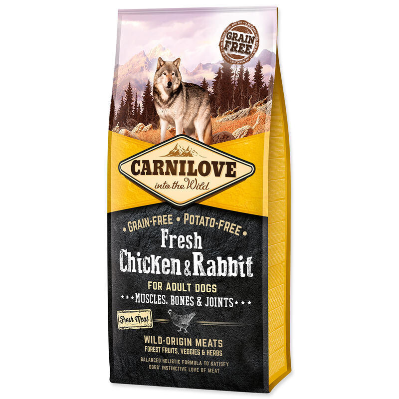 CARNILOVE Fresh Chicken & Rabbit Muscles, Bones & Joints for Adult dogs