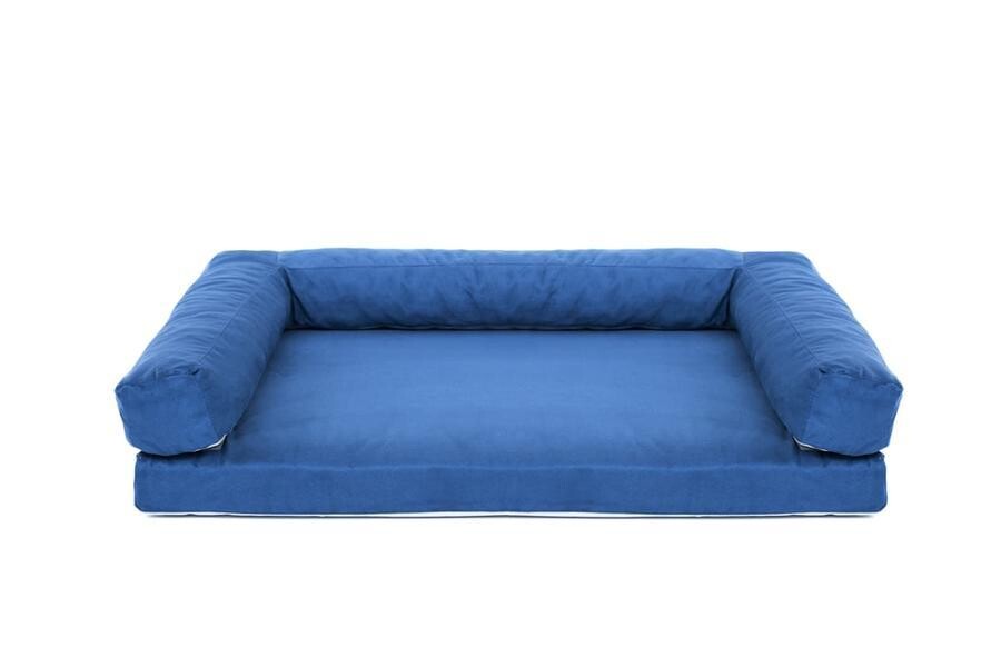 Aminela pelíšek s okrajem 100x70cm Half and Half modrá/světle šedá