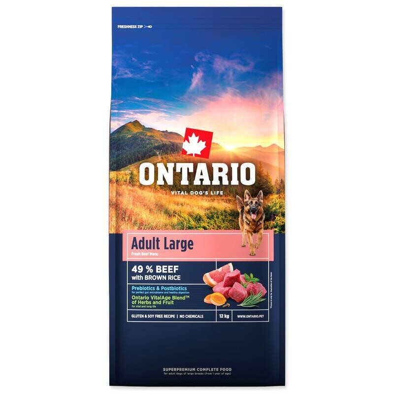 Krmivo Ontario Adult Large Beef & Brown Rice