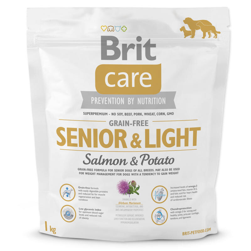Granule BRIT Care Grain-Free Senior & Light Salmon & Potato 1kg