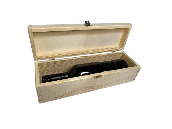 Drevený box na víno s vekom na 1 fľašu