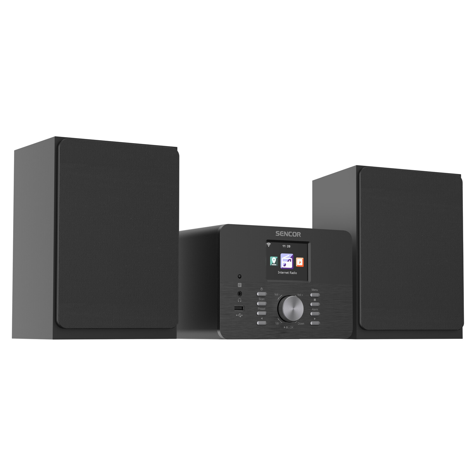 Sencor SMC 5100WDB Mikrosystém Maximálny výkon 50 W, Silný a pôsobivý zvuk Viac než 26000 staníc internetových rádií, Prehrávanie CD/MP3/CD-R/CD-RW, .