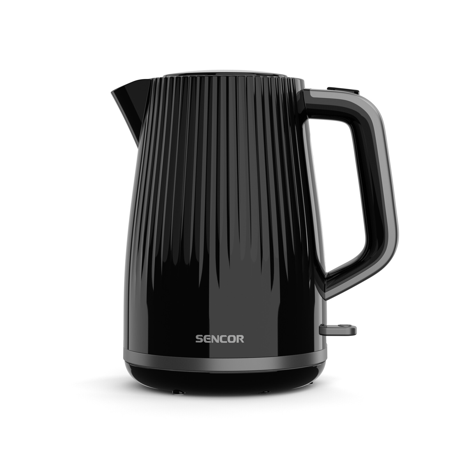 Sencor SWK 7519BK Rýchlovarná kanvica Objem 1,7 l, Priehľadný vodoznak, Automatické otváranie veka, Odnímateľný a umývateľný filter na nečistoty a