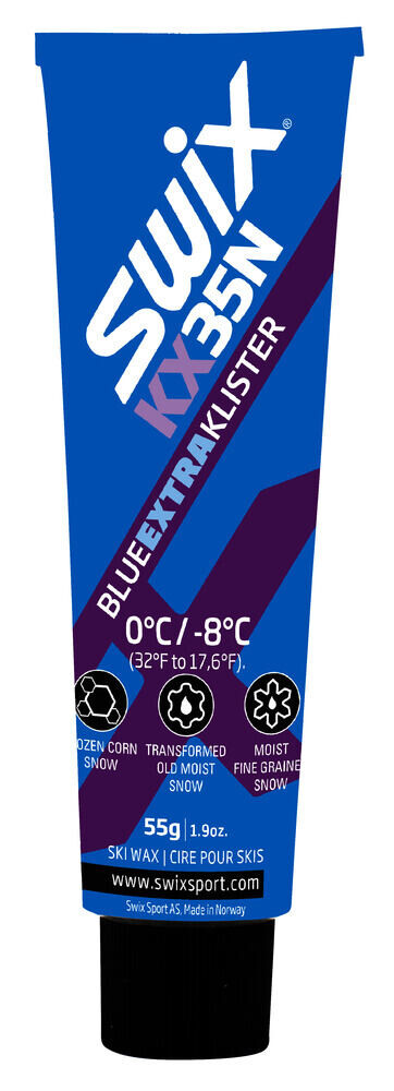 Klister Swix KX35N Blue Extra Klister -8°C to 0°C, 55g vosk 55 g