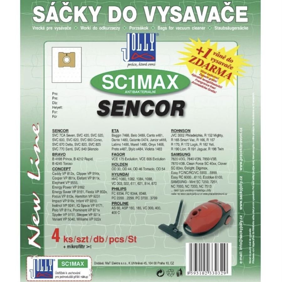 Jolly textilné vrecká do vysávača SC1 MAX 4 ks