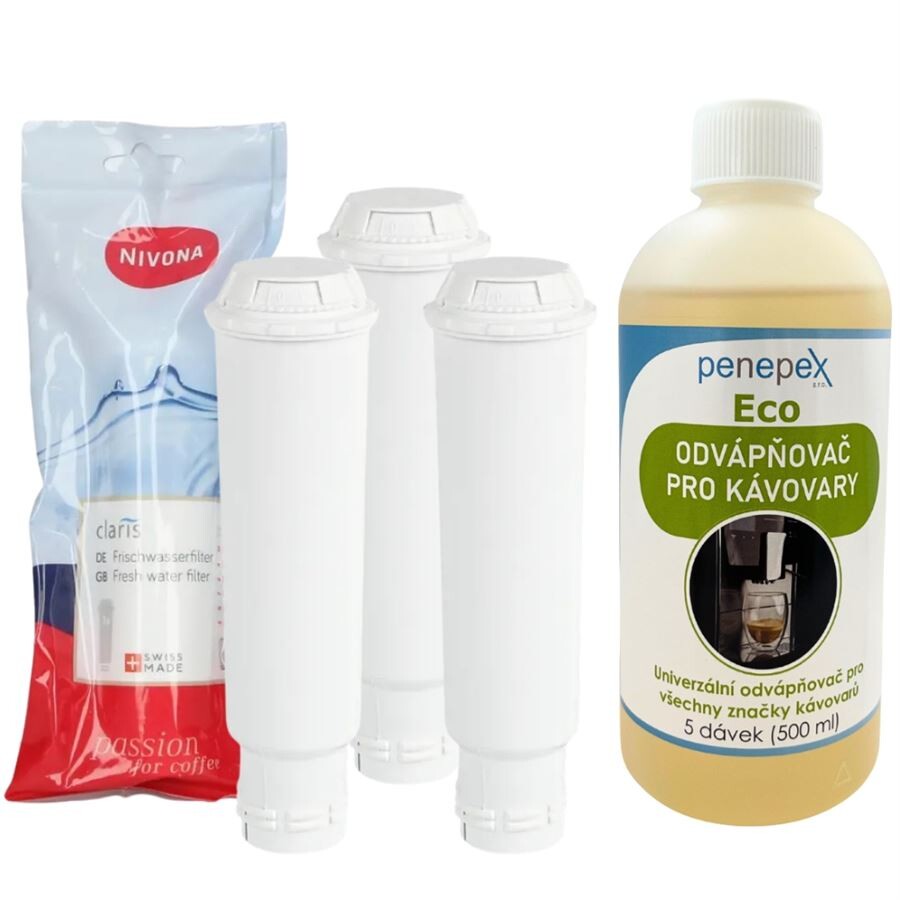 Nivona Claris NIRF 701/700 filter do kávovaru 3 ks + Penepex Eco odvápňovač 500 ml