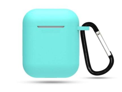 Silikónové puzdro pre Airpods 1 a 2 s karabínou - Mätová