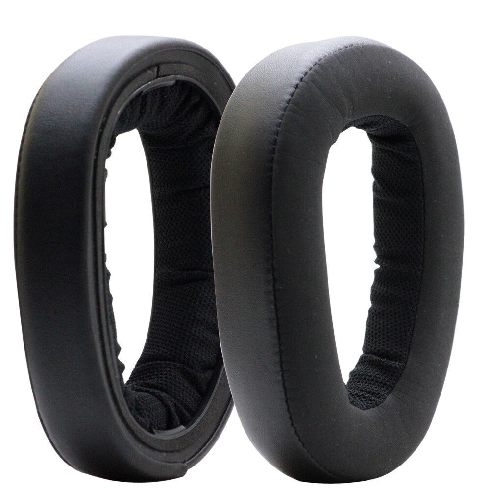 Náhradné náušníky pre slúchadlá Sennheiser GSP500, 550, 600, 670 - Matné čierne, kožené a neoprénové