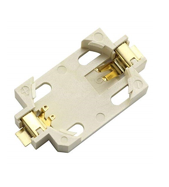 Batériový box na batériu CR2032 DPS SMD - 1 kus, biely