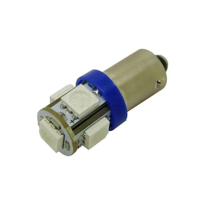 BAX9S, LED 5x 5050 SMD - Modrá