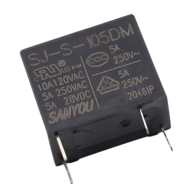 Relé SJ-S-105DM, 5V DC/250V AC 5A