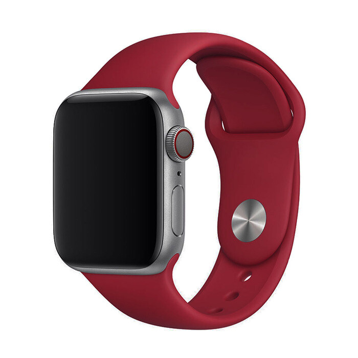 Marvelli - Jednofarebný remienok na Apple Watch - Maroon Veľkosť: 38/40/41/42mm, Obvod: M-L (stredný až väčší obvod zápästia), Farba: Maroon