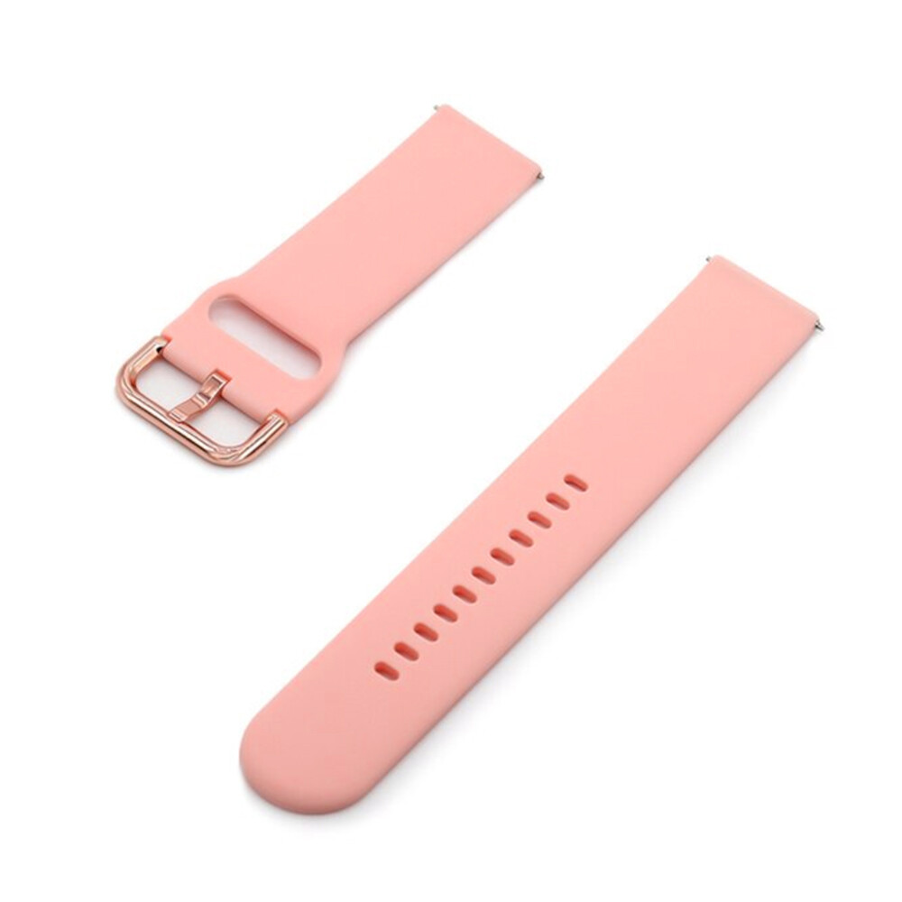 Jednofarebný remienok na smart hodinky 20mm vel.M/L Veľkosť: 20mm, Obvod: M-L (stredný až väčší obvod zápästia), Farba: Ružová