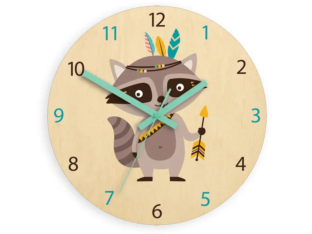 Dětské nástěnné hodiny Ami Mýval 30 cm vícebarevné