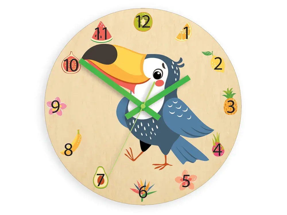 Dětské nástěnné hodiny Ami Tukan 30 cm vícebarevné
