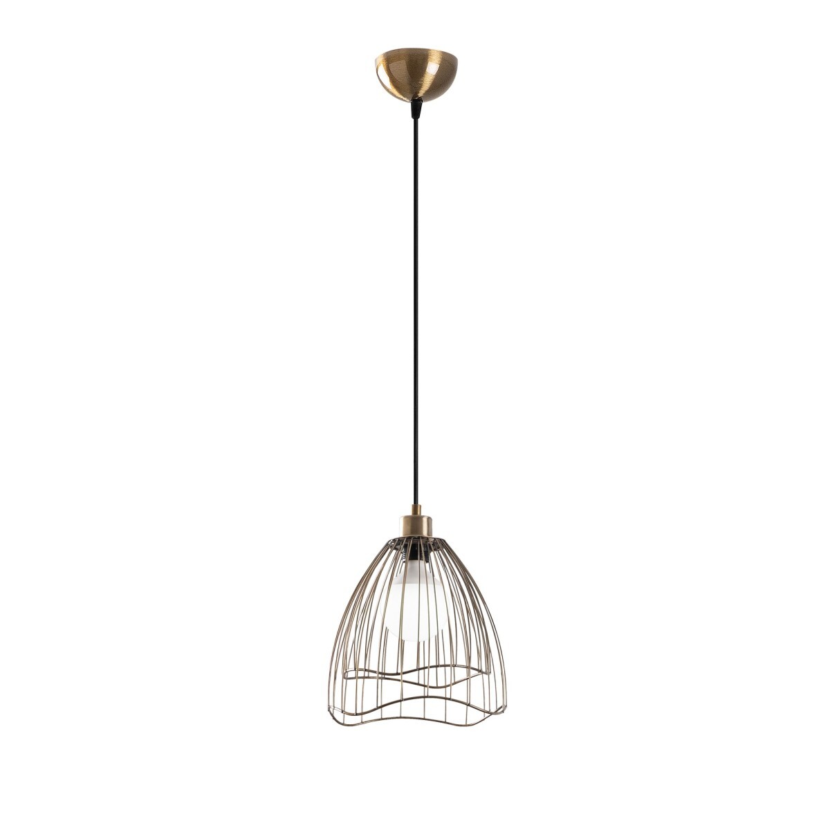 Závěsný lustr Zeyno vintage zlatý