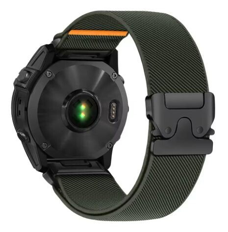 eses Nylonový elastický remienok pre Garmin - Zelený, QuickFit 22 mm