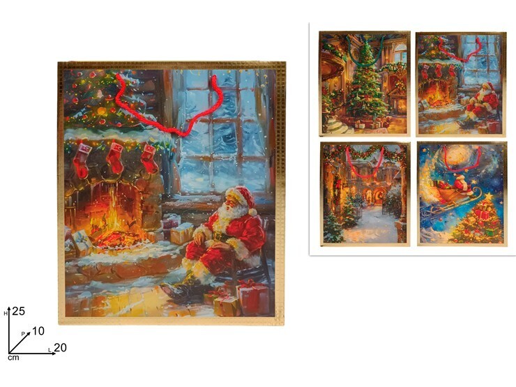 MAKRO - Taška vianočná 25x20x10cm rôzne motívy