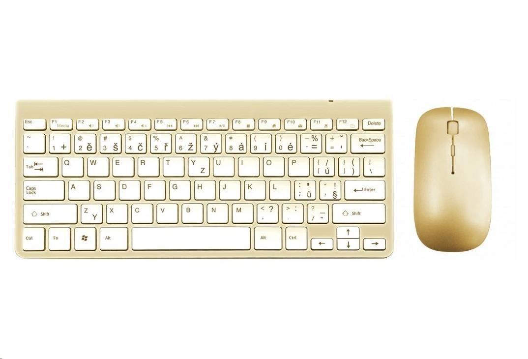 WG - Bluetooth klávesnica s myšou, zlatá