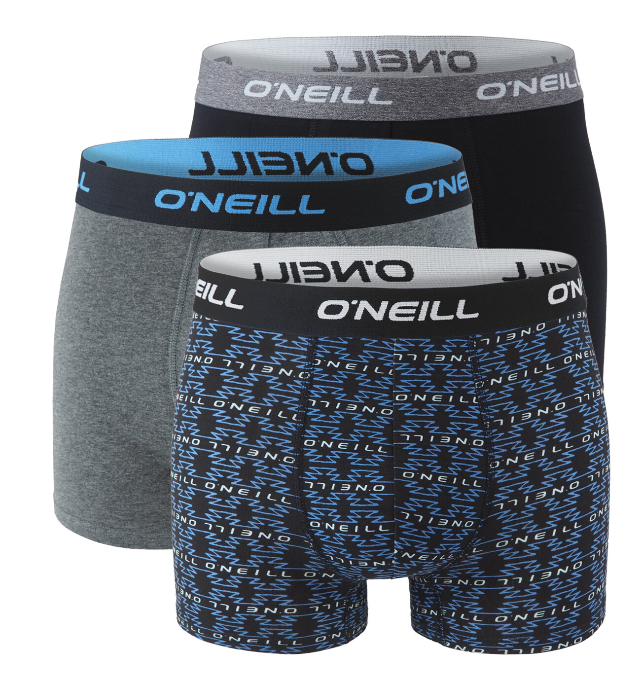 O'NEILL - boxerky 3PACK multi peru black & gray combo