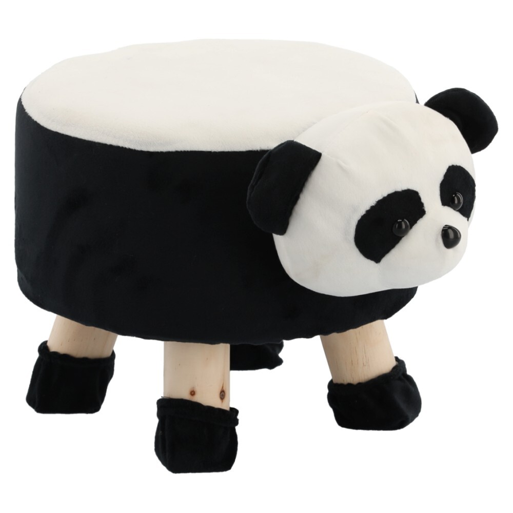 KONDELA Zunio Typ 1 taburet čierna / biela / prírodná