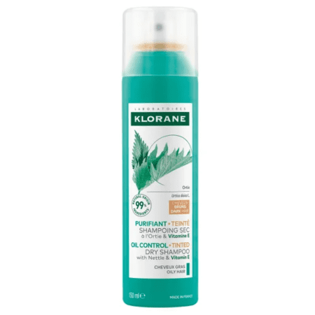 KLORANE Shampooing sec sébor a l'ortie bruns 150 ml