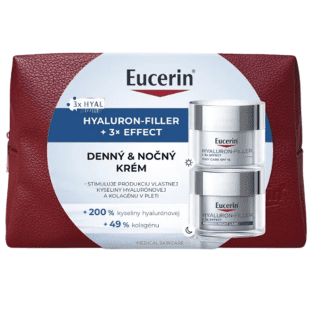EUCERIN HYALURON-FILLER+3xEFFECT HYAL Kazeta denný krém + nočný krém 50 ml 1 x 1 set