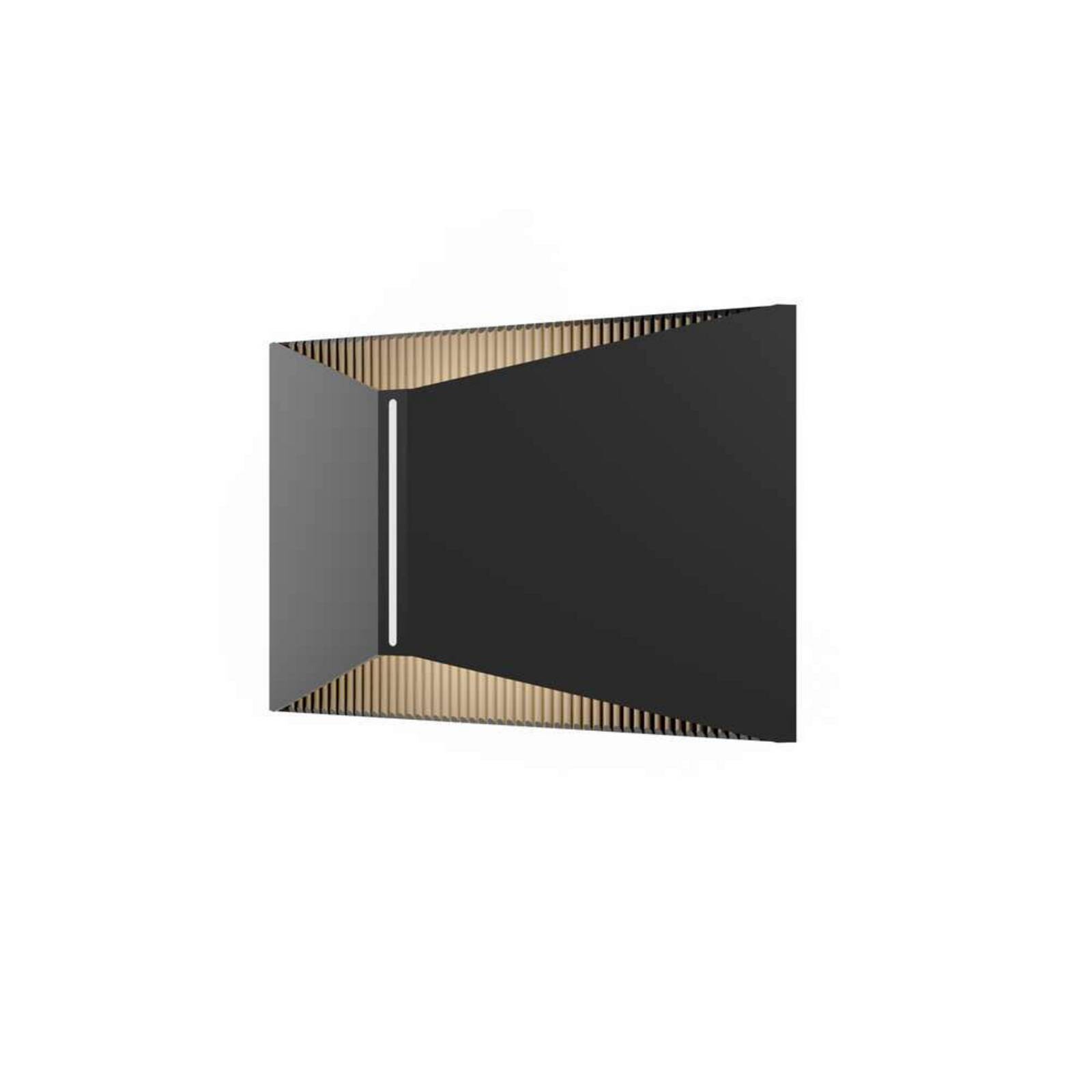 LOOM DESIGN LED vonkajšie nástenné svietidlo X, čierne, IP65, hliník