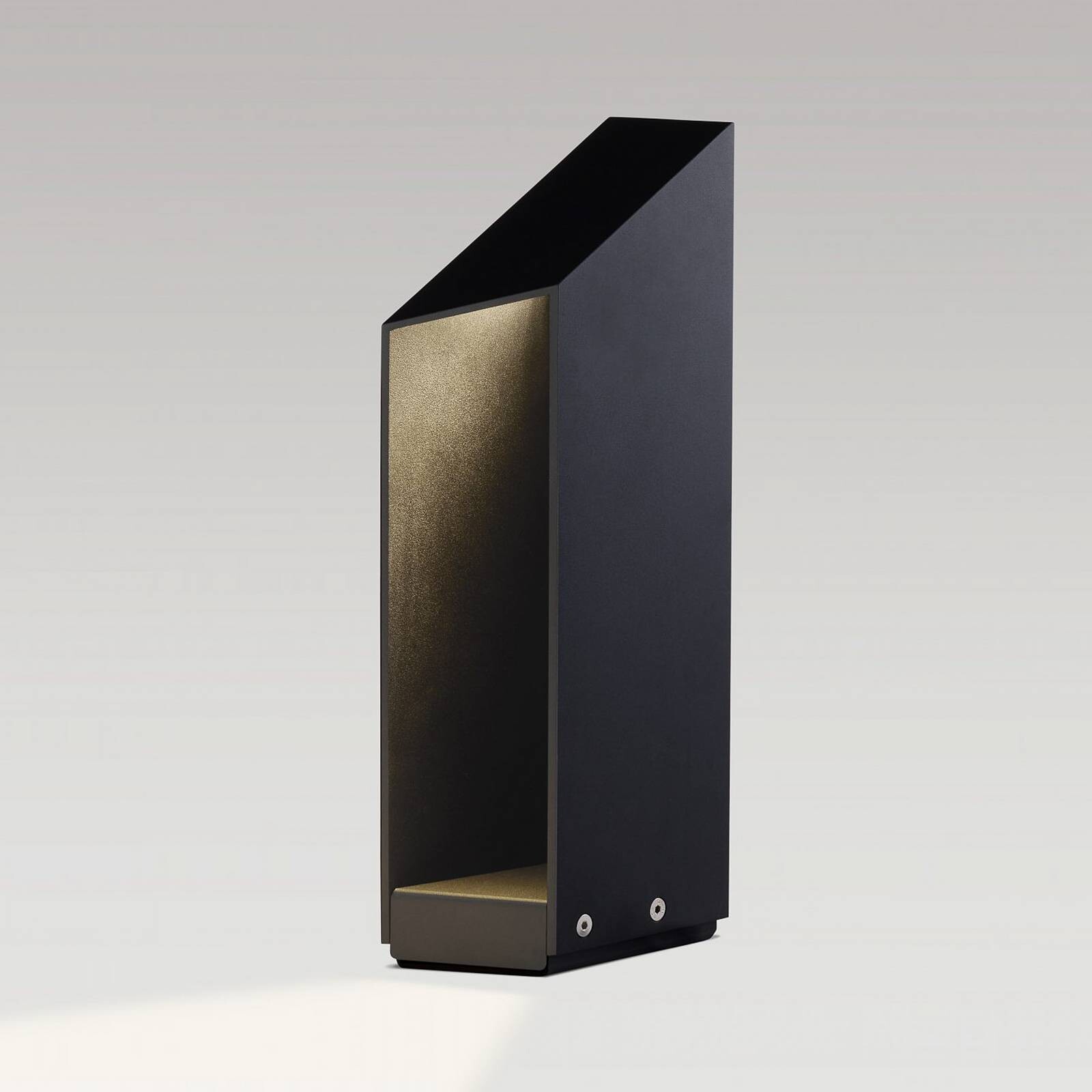 MARSET LED podstavcová lampa Domus, výška 37 cm, čierna, hliník