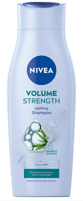 NIVEA VOLUME & STRENGHT - Dámsky šampón pre vlasy bez objemu (0,25 L)