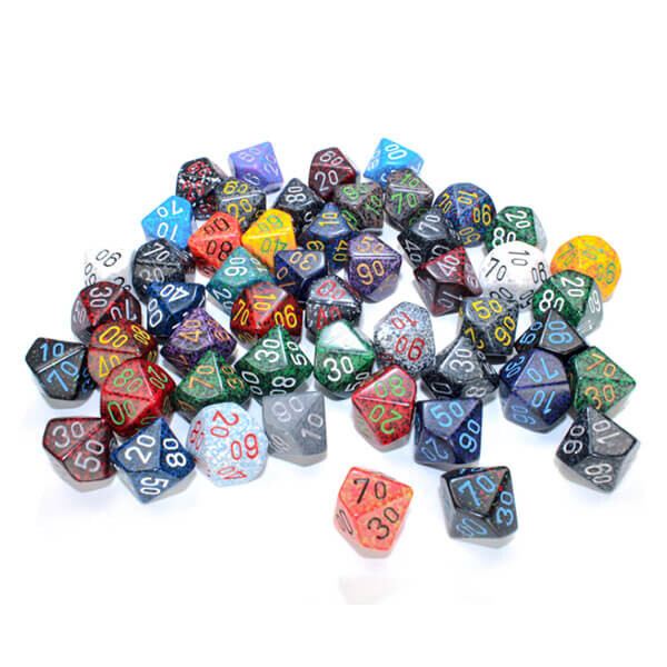 Chessex Percentová kocka D10 Loose Speckled Polyhedral Dice (29311) - 1 ks