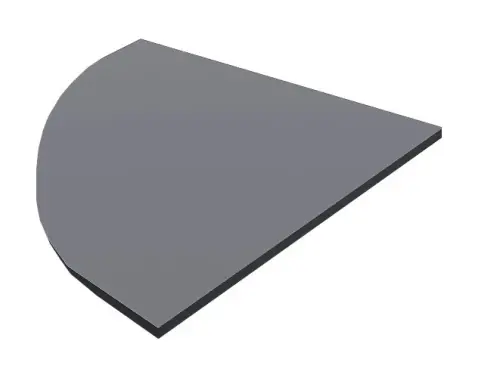 Rohový nadstavec k stolu Lift, šedý/hnedý%