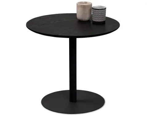 Okrúhly stolík Ida, 48 cm, čierny jaseň%